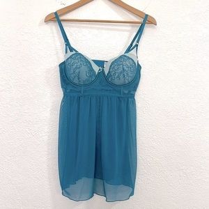 Blue Lace Babydoll Large